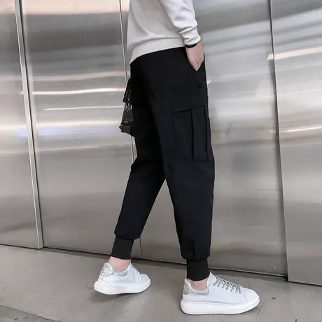 秋季裤子休闲裤长裤工装宽松潮流束脚运动加绒加厚潮牌百搭时尚男商品大图