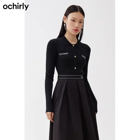 【呼呼严选专享】欧时力羊毛混纺polo针织毛衣秋通勤休闲商品大图