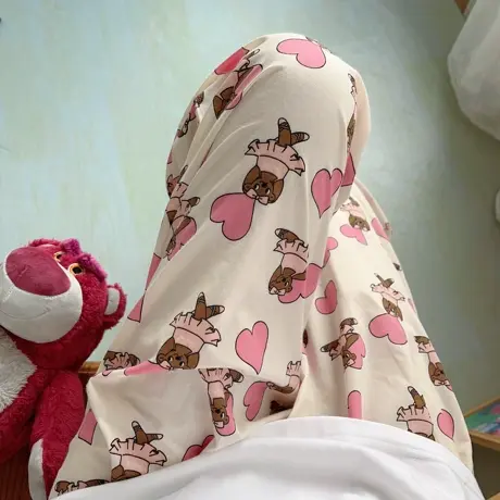 可爱芭蕾小熊睡裤女春秋宽松休闲纯棉家居裤睡裤空调裤商品大图