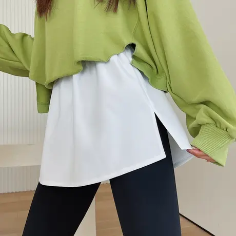 小屁帘下摆女秋冬季新款内搭叠穿卫衣打底神器遮屁股防走光半身裙图片