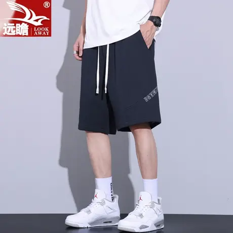 夏天短裤男士夏季薄款潮牌宽松外穿中裤冰丝运动休闲五分裤子男款商品大图