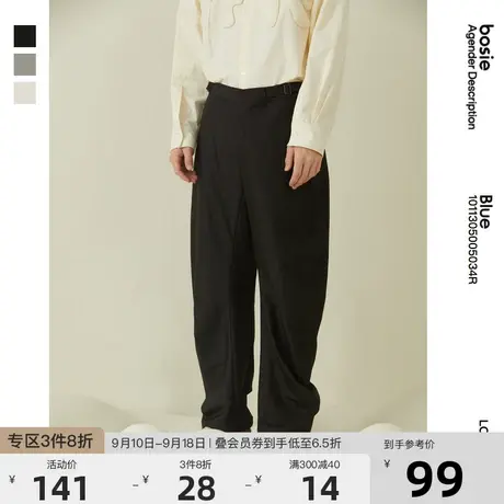 bosie 2023年春新款实穿不易皱休闲裤小丑灯笼裤潮商品大图