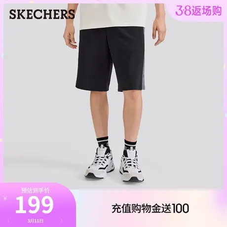 Skechers斯凯奇2024年春夏新款男士潮流针织短裤宽松休闲运动裤商品大图