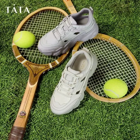 Tata他她老爹鞋女气质厚底时尚透气运动薄款鞋女舒适夏新3CE02AH2商品大图