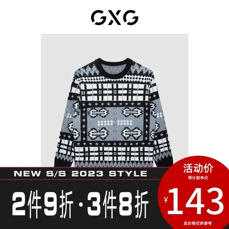 GXG男装[新尚]【生活系列】冬新品商场同款重塑系列花色低领毛衫商品大图