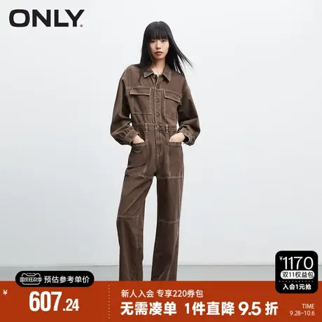 ONLY2023秋季新款潮酷百搭休闲高腰连体裤牛仔裤女|123364003商品大图