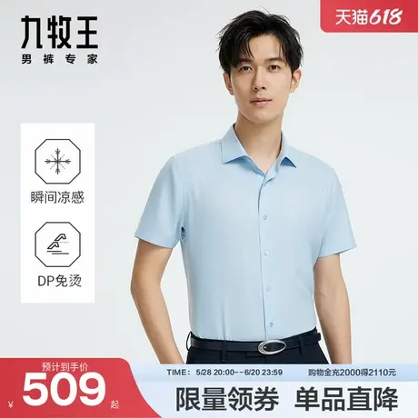[凉感系列]九牧王男装JC2D20247正装衬衫24秋季款亲肤商品大图