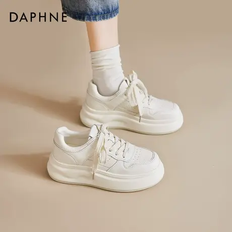 达芙妮厚底小白鞋女2025春季新款软底百搭小个子增高休闲运动板鞋商品大图