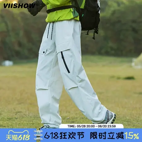 VIISHOW山系登山潮牌冲锋裤子男士2025年春工装宽松运动休闲长裤商品大图