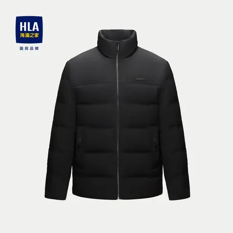 HLA/海澜之家蓬松弹力羽绒服23秋冬新立领面包服保暖加厚外套男商品大图