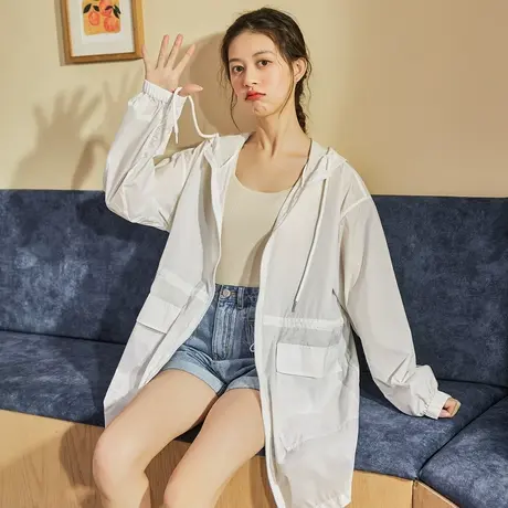 唐狮防晒衣女新款夏季薄款防晒服防紫外线透气中长款外套女图片