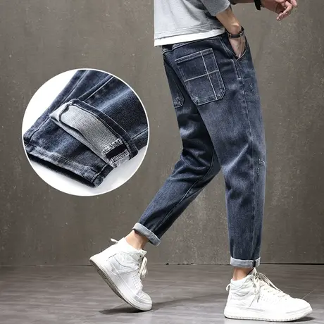 春季牛仔长裤子男士直筒宽松休闲男裤2024年新款春秋款秋冬款冬季商品大图