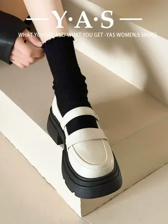 棕色日系jk厚底小皮鞋女2023春季新款百搭复古英伦风玛丽珍单鞋潮商品大图