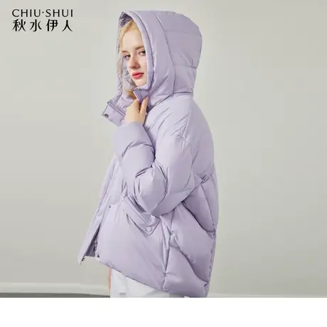 秋水伊人减龄羽绒服冬装女2023年新款保暖黑色面包服外套潮图片