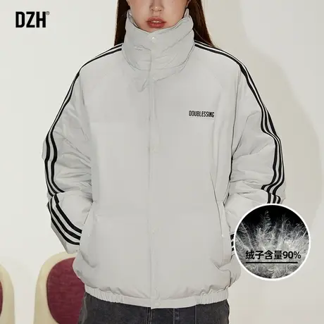 情侣羽绒服男冬季加厚2023新款短款三条杠保暖面包服外套男士冬装图片