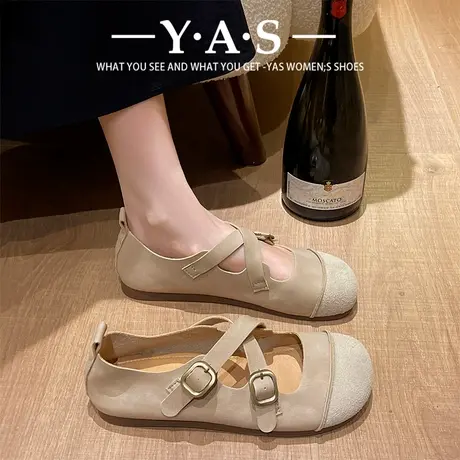 复古丑萌爆款玛丽珍鞋女软底勃肯鞋2024年春季瓢鞋豆豆鞋奶奶单鞋商品大图