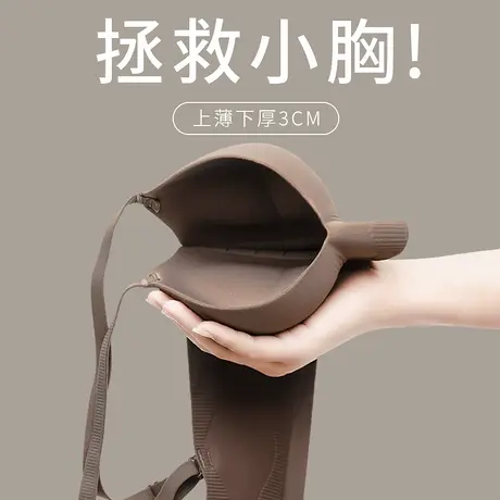 夏季上薄下厚款无痕内衣女舒适透气小胸聚拢显大神器平胸文胸胸罩商品大图