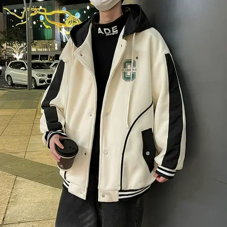 13青少年春秋款外套15初高中学生14大童12岁帅气潮男孩棒球服夹克商品大图