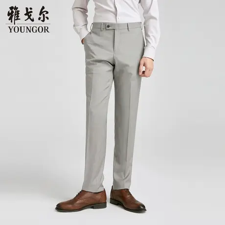 雅戈尔 商场同款男卡其新商务套西YOTN222710YIY裤子商品大图