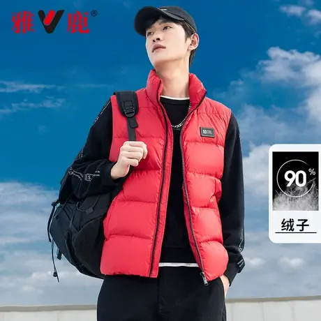 雅鹿羽绒服马甲男士短款2024年新品秋冬季立领轻薄款运动外穿马夹商品大图