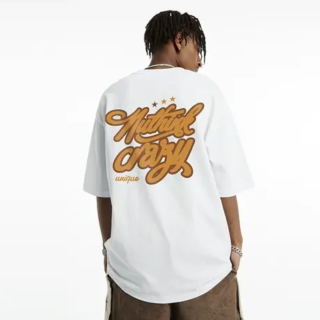 Nuthink西海岸高街国潮美式t恤短袖男潮夏季宽松潮牌半袖男款体恤商品大图