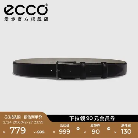 ECCO爱步英伦百搭男士皮带 商务休闲真皮腰带 9105893商品大图