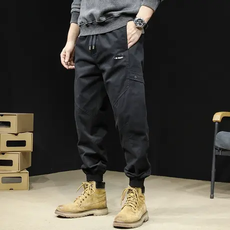 秋季休闲裤男宽松哈伦裤束脚商品大图