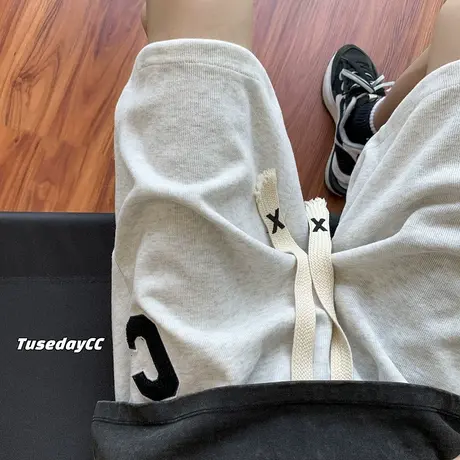 短裤男士夏季休闲中裤潮牌宽松外穿大码裤衩美式运动五分裤子男款商品大图