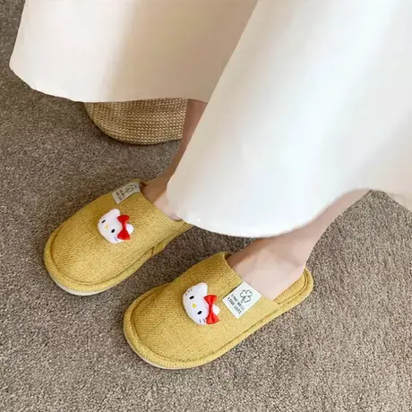 包头卡通拖鞋女外穿秋冬季2023小香风法式时尚穆勒鞋少女棉拖鞋商品大图