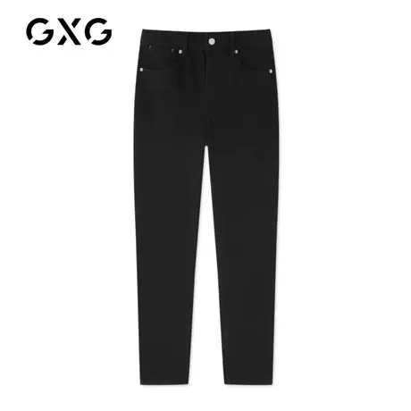 【新款】GXG男装 秋季黑色修身型牛仔裤GHC105001G图片