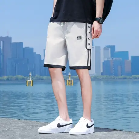 短裤男2023夏季新款休闲裤五分裤冰感沙滩裤青少年学生卫裤男潮流商品大图