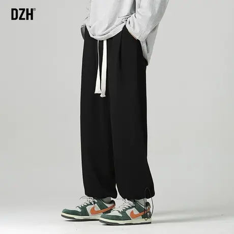 男士黑色卫裤男秋季宽松束脚裤子2023新款休闲长裤运动裤百搭男裤商品大图