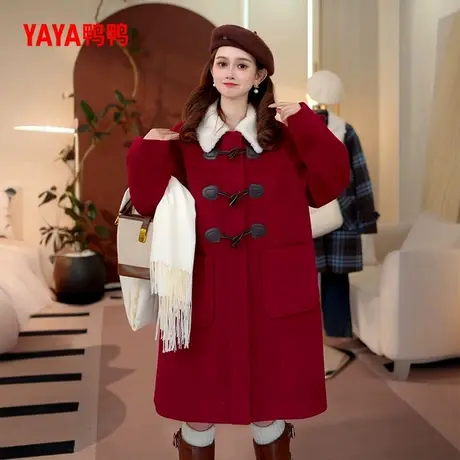 【鸭鸭甄选】羽绒服女士反季加厚保暖中长款时尚休闲羽绒服外套商品大图