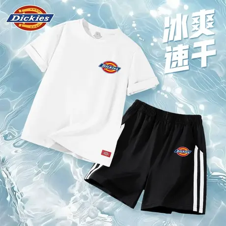 Dickies童装男童套装夏季儿童2025新款速干两件套男孩运动t恤薄A商品大图