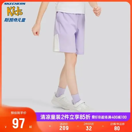 Skechers斯凯奇速干科技男女童运动短裤2024夏季新款儿童休闲裤子商品大图