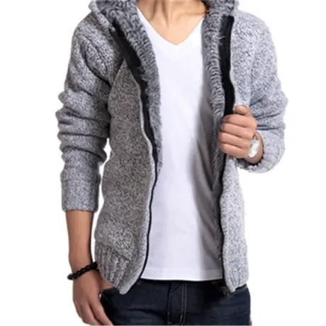 2023秋冬季男士棉衣青年韩版修身连帽中长款棉服加绒加厚外套棉袄商品大图