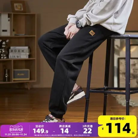 唐狮2023春秋新款运动裤男士简约束脚裤卫裤宽松休闲裤子男潮牌商品大图
