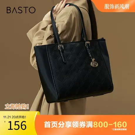 百思图奥莱冬季新款商场同款时尚大容量托特包单肩包女X2715DX2图片