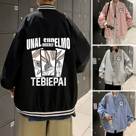 2024新款春秋季立领棒球服男潮流外套ins工装宽松大码夹克上衣服商品大图