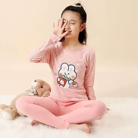 女大童秋衣秋裤套装纯棉初中生小学生高中线衣线裤少女孩保暖内衣图片
