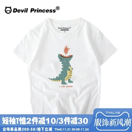 韩国ulzzang卡通潮牌白色短袖t恤女宽松韩版bf港风纯棉百搭学生t商品大图