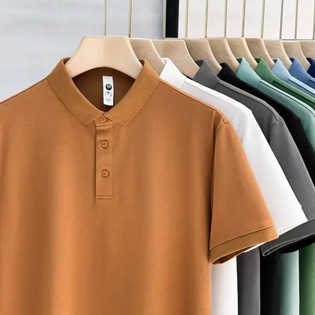 13色珠地冰丝polo衫男短袖t恤夏季薄2023新款翻领商务休闲保罗衫商品大图