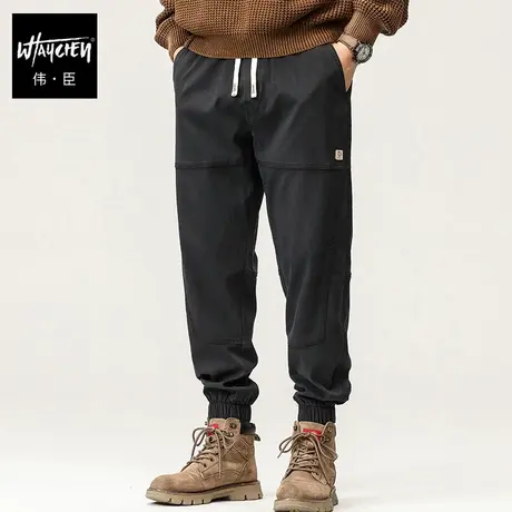 伟臣冬季大码男式加厚休闲裤胖子加肥加大小脚裤肥佬莱赛尔工装裤商品大图