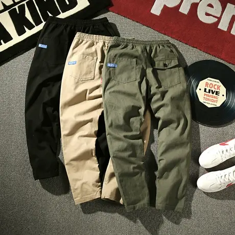 男孩13初中学生14潮流15韩版青少年帅气小脚16秋季17岁九分休闲裤商品大图