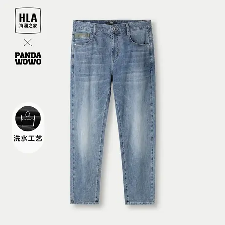 【呼呼专享】HLA/海澜之家panda wowo熊猫牛仔裤24春秋季新款微弹图片