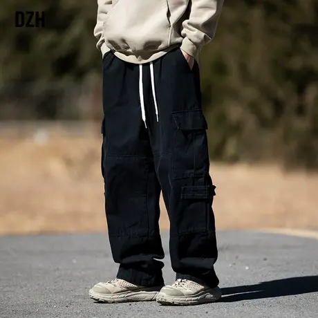 男士工装休闲裤男直筒宽松春秋潮牌2024新款长裤百搭美式伐木男裤商品大图