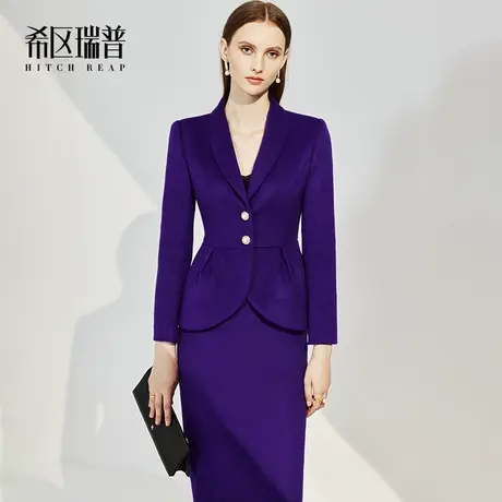 希区高端职业套装2023秋冬新款正装空姐工作装气质女神范西装套裙商品大图