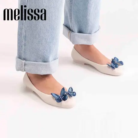 Melissa梅丽莎新款蝴蝶低跟一脚蹬通勤女士单鞋果冻鞋33475商品大图