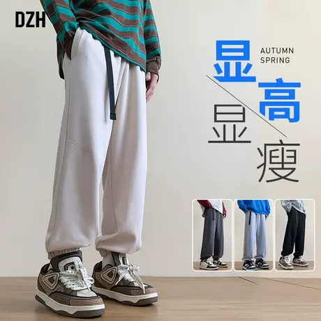 男士秋季休闲卫裤男束脚宽松2024新款男裤秋款运动裤百搭裤子男款商品大图