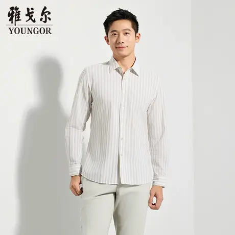 【商场同款】雅戈尔男士长袖衬衫春季新款官方商务休闲长袖衬衫男图片